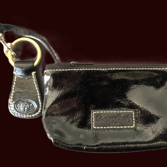 Dooney & Bourke Black Patten-Leather Florentine Wristlet with Bag Charm  NWOT - Picture 8 of 12